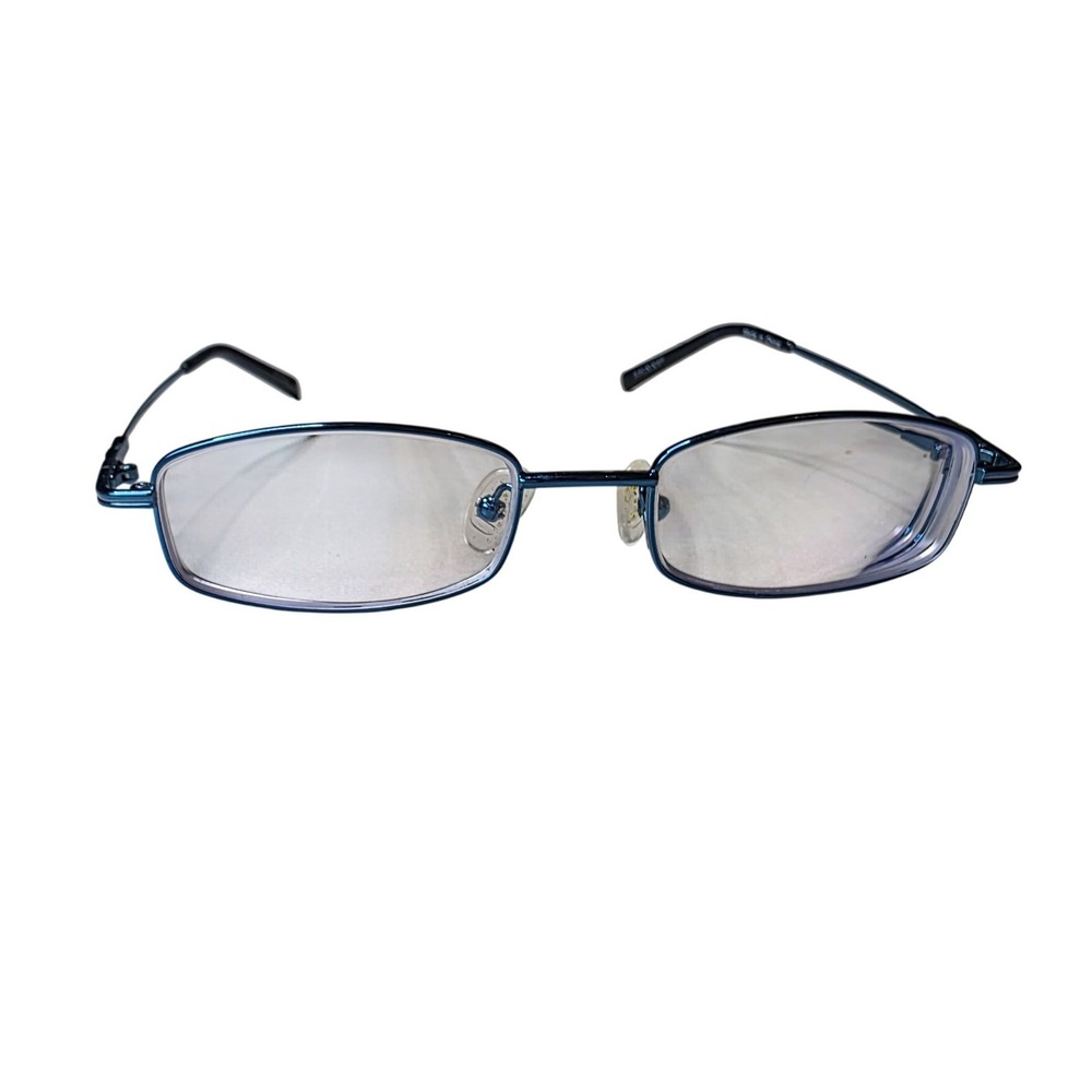 Zenni Optical 411516 Blue Rectangular Frames Only Full‎ Rim Frame with Case D1